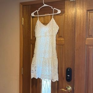 White lace, Midi, summer dress